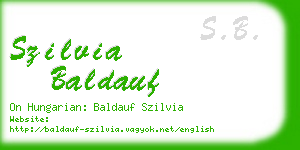 szilvia baldauf business card